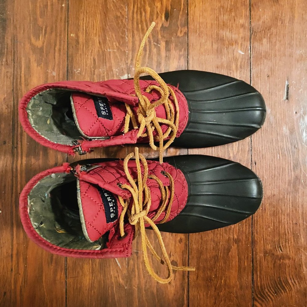 Sperry Saltwater Quilted Duck Boots | Size 7